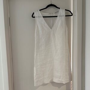 Madewell Linen White Sleeveless Dress